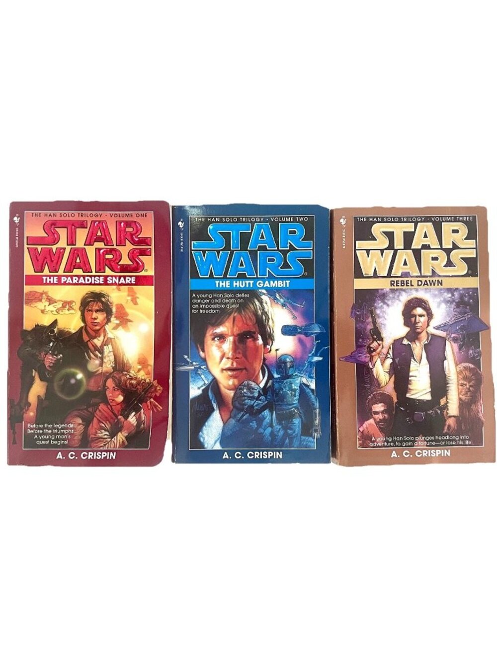 Star Wars: The Han Solo Trilogy A. C. Crispin Books Paperback 1997 3-Book Lot